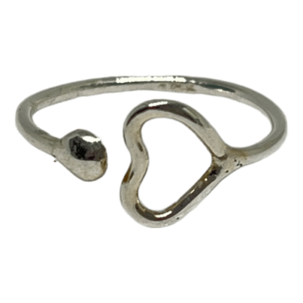 Anillo Medio Dedo Liso Corazón