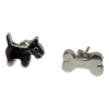 Arete Cartoneado Perro Y Hueso