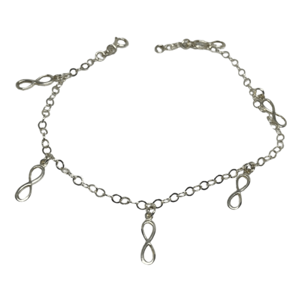Pulsera Tobillo Infinitos 25.5Cm O 24CM