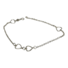 Vista lateral de Pulsera Tobillo Corazones 25.5Cm O 24CM