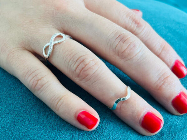 Anillo Medio Dedo Liso Ola - Imagen 3