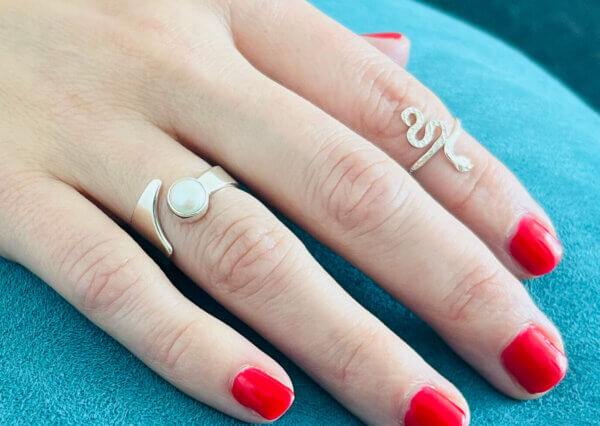 Anillo Medio Dedo Liso Vibora - Imagen 3